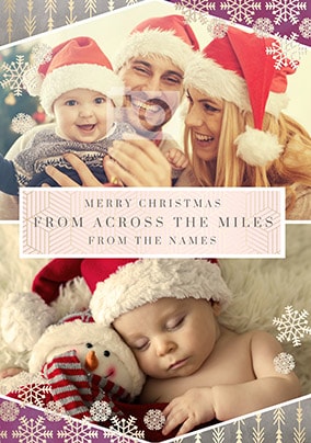 Christmas From Across The Miles Multi Photo Card