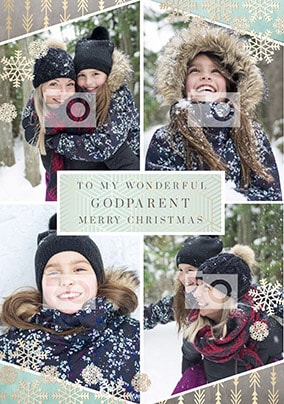 Wonderful Godparent Multi Photo Christmas Card