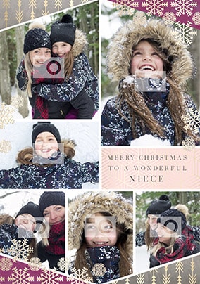 Wonderful Niece Multi Photo Christmas Card