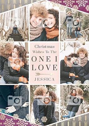 One I Love Multi Photo Christmas Card