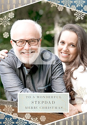 Wonderful Stepdad Photo Christmas Card