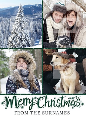 Merry Christmas Family Multi Photo Card