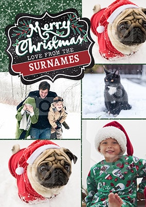 From The Family Multi Photo Christmas Card