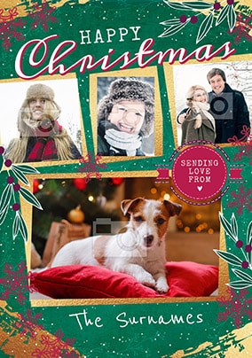 Sending Love Family Photo Christmas Card
