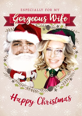 Mr & Mrs Claus Wife Photo Card