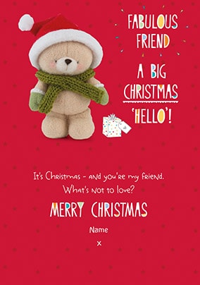 Fabulous Friend Personalised Christmas Card