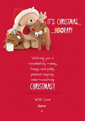 Christmas Hooray! Personalised Card