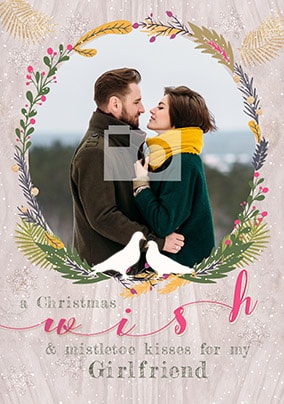 Girlfriend Christmas Wishes Photo Card