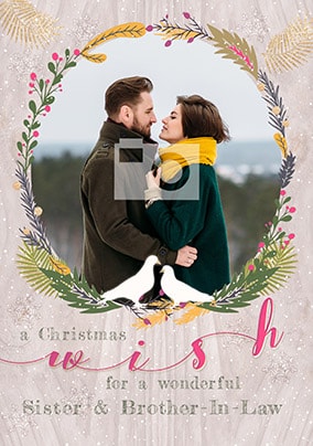 Sister & Brother-In-Law Christmas Wish Photo Card
