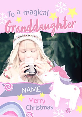 Magical Granddaughter Photo Christmas Card