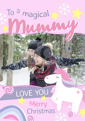 Magical Mummy Photo Christmas Card