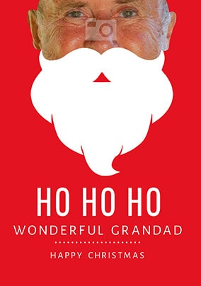 Wonderful Grandad Santa Beard Photo Card
