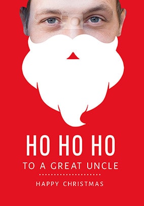 Great Uncle Santa Beard Photo Card