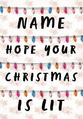 Lit Christmas Personalised Card