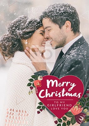 Girlfriend Love You Photo Christmas Card