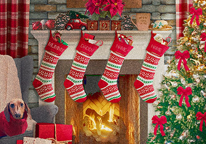 Christmas Stocking Personalised Card