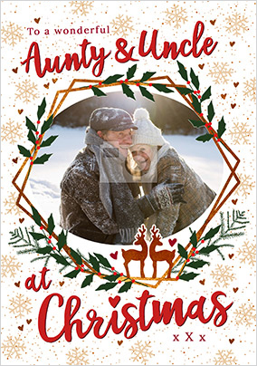 Aunty and Uncle photo Christmas Card
