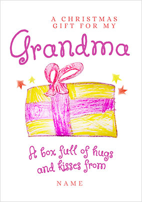 Christmas Gift for Grandma Personalised Card