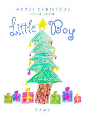 Merry Christmas from your Little Boy Personalised Card