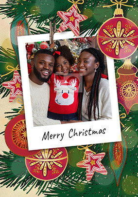 Cancer Research Polaroid Memento personalised Christmas Card