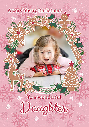 Wonderful Daughter Photo Christmas Card