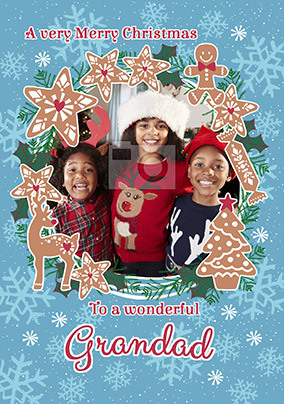 Wonderful Grandad at Christmas Photo Card
