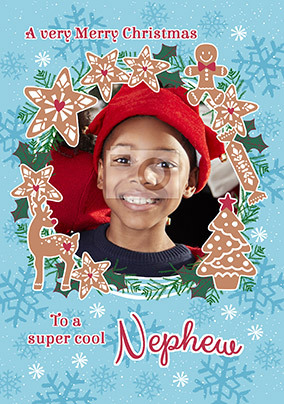 Cool Nephew at Christmas Photo Card