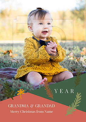 Grandma and Grandad personalised Christmas Card