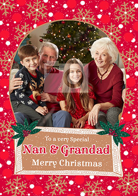 Nan & Grandad at Christmas Photo Card