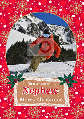 Wonderful Nephew Christmas Photo Card