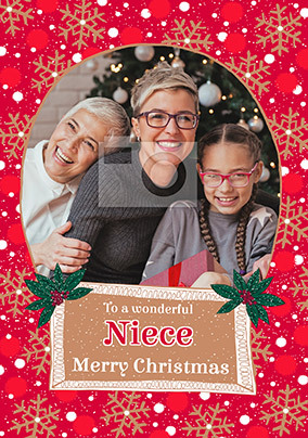 Wonderful Niece Christmas Photo Card