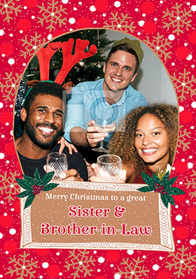 Sister and Brother-In-Law Christmas Photo Card