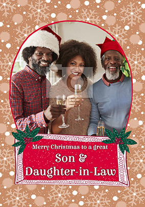 Son & Daughter-In-Law Christmas Photo Card