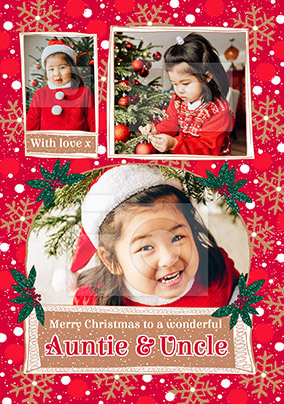 Auntie & Uncle at Christmas Photo Card