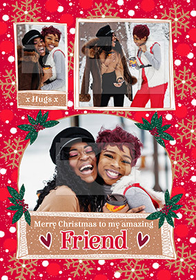 Friend at Christmas Photo Card