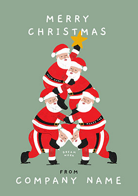 Santa Stack Personalised Company Christmas card