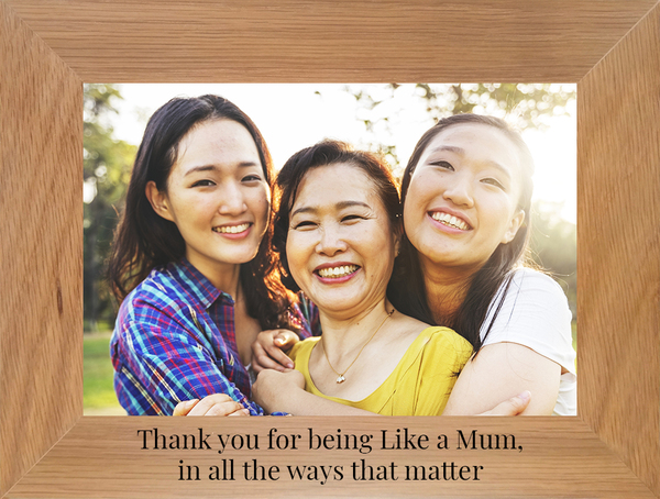 Like A Mum To Me Personalised Wooden Photo Frame - Landscape