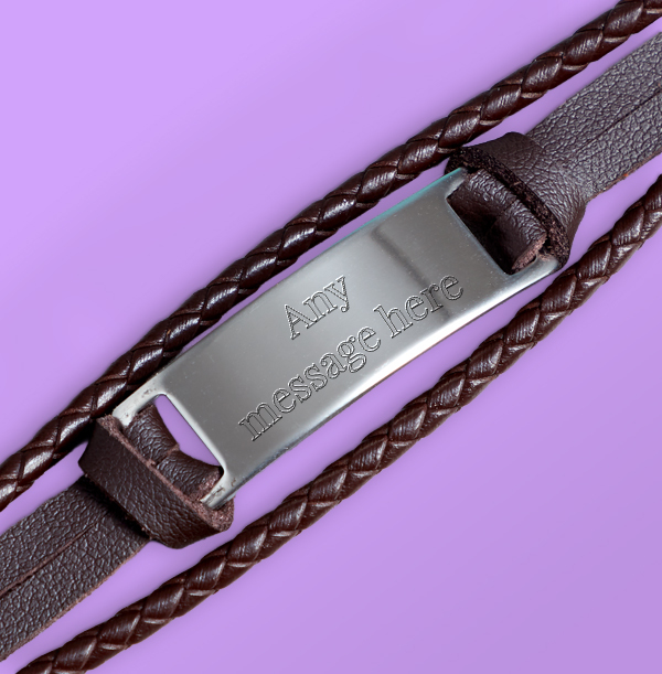 Any Message Here Personalised Men's Bracelet