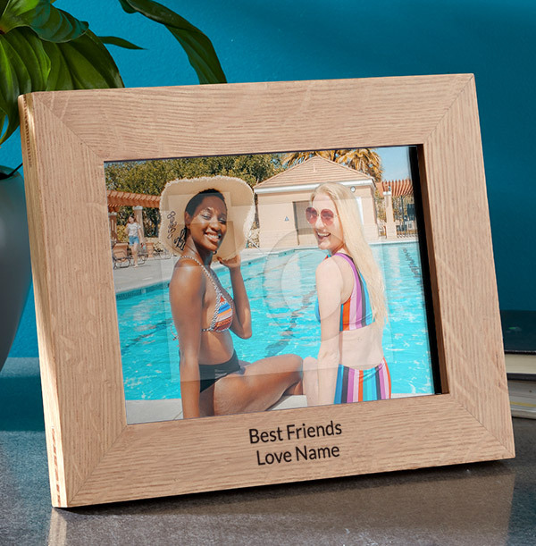 Best Friends Personalised Wooden Frame - Landscape