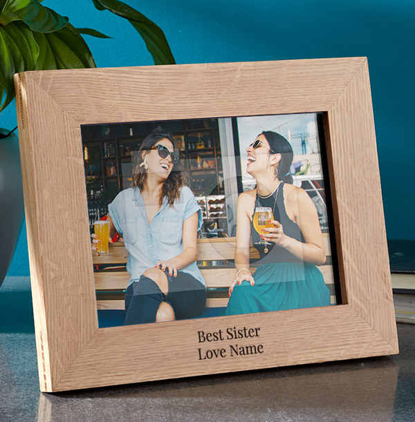 Best Sister Personalised Wooden Frame - Landscape