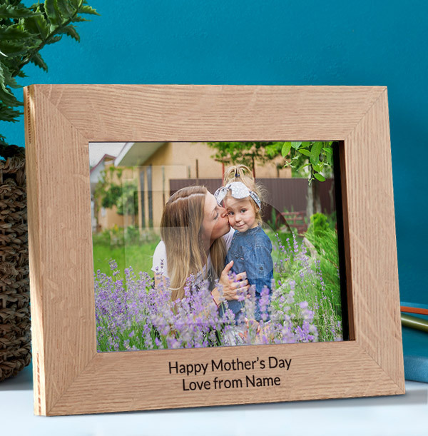 Mother's Day Personalised Wooden Photo Frame - Landscape
