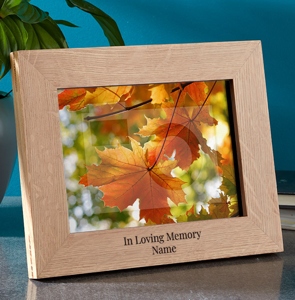 Memorial Personalised Wooden Photo Frame - Landscape