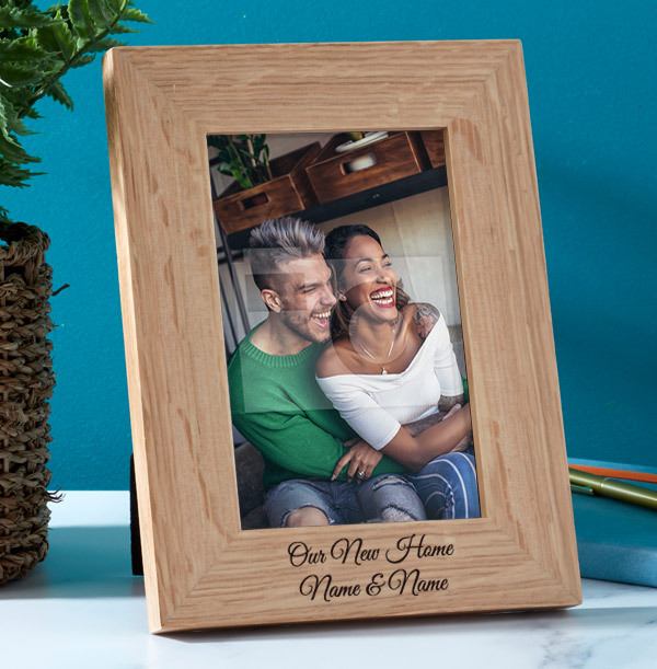 New Home Personalised Wooden Photo Frame - Portrait