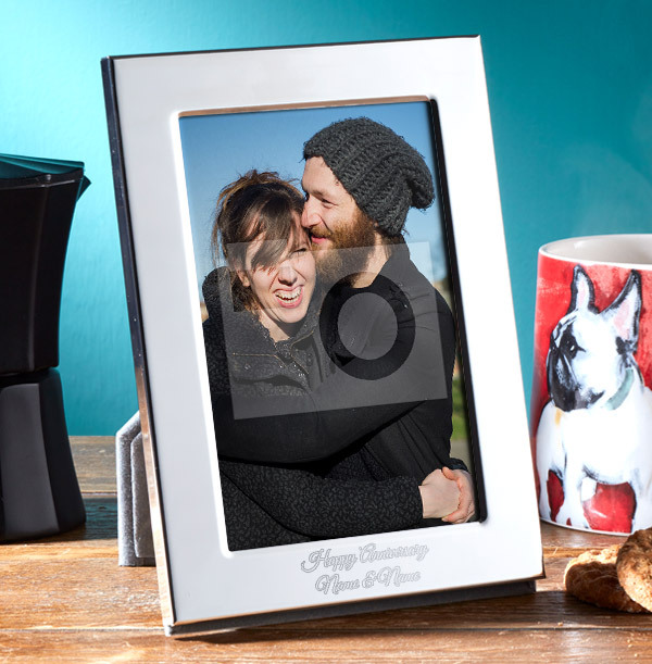 Anniversary Personalised Metal Photo Frame - Portrait