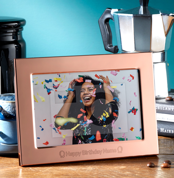 Birthday Personalised Metal Photo Frame - Landscape