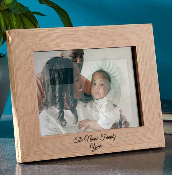 The Name Family Personalised Wooden Photo Frame - Landscape