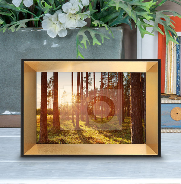 Black & Gold Photo Frame - Landscape