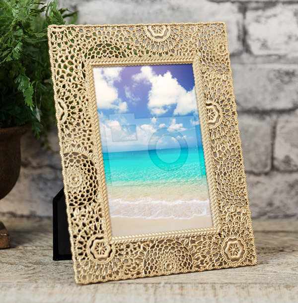 Gold Metal Photo Frame - Portrait