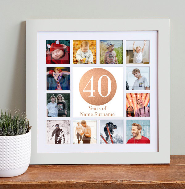 40th Birthday Photo Collage Frame