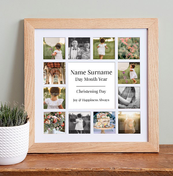 Christening Photo Collage Frame